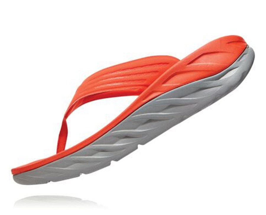 Hoka One One Sandals Mens Red - ORA Recovery Flip - 68952BLCI